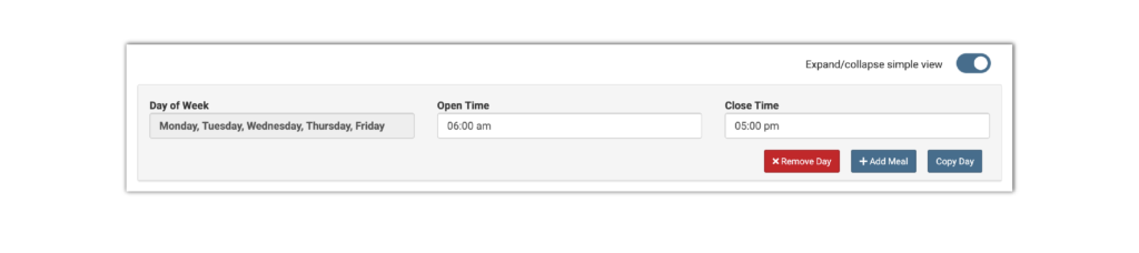 My Food Program Software Release 26032