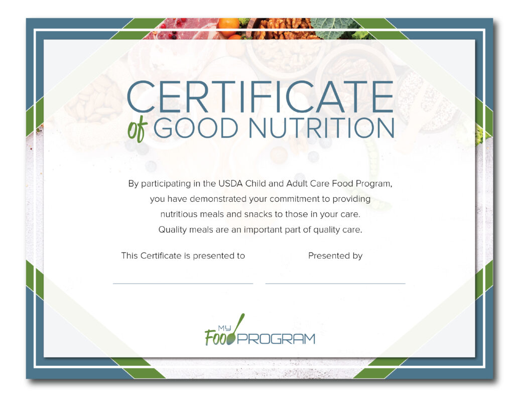 2026 CACFP Week Certificate Version 2