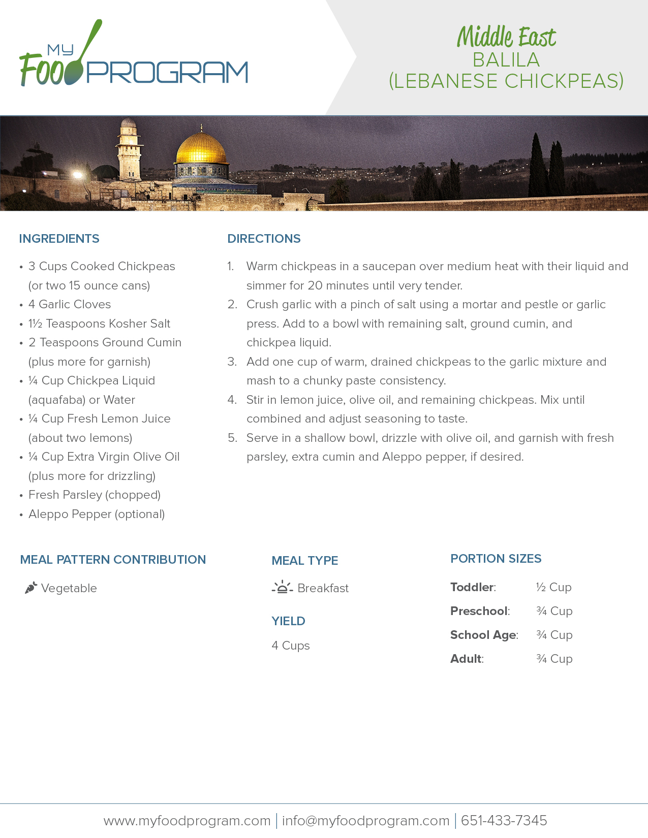 My Food Program Balila (Lebanese Chickpeas) Recipe