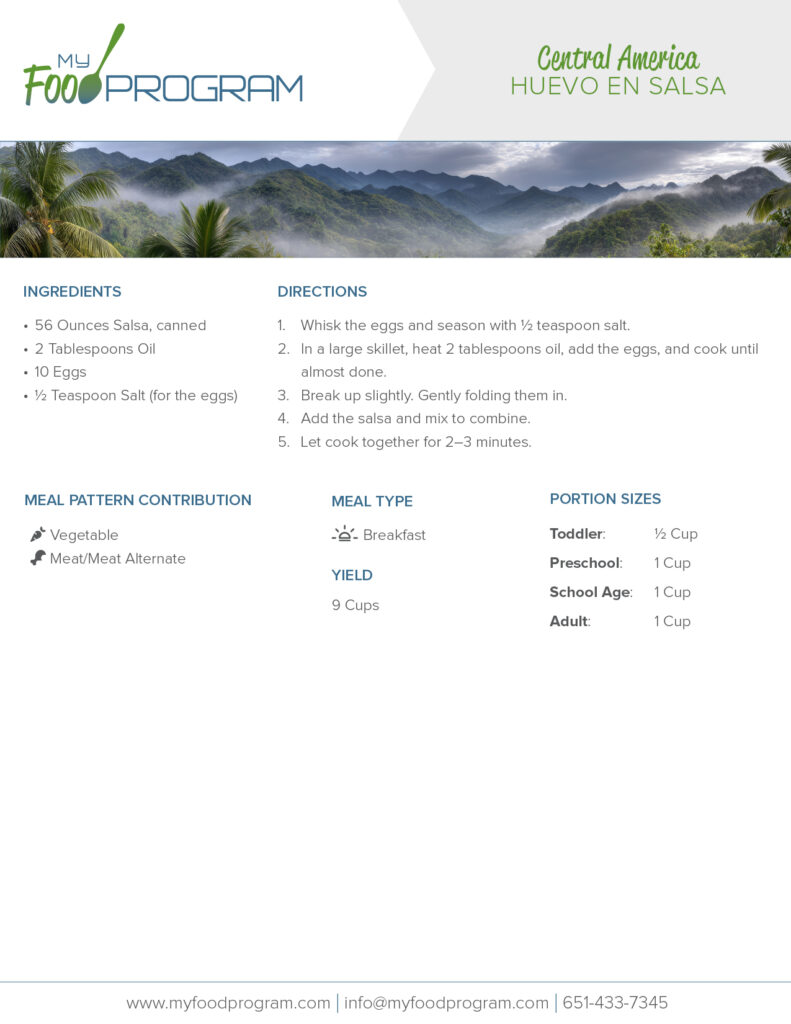 My Food Program Huevo en Salsa Recipe