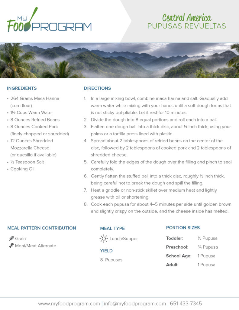 My Food Program Pupusas Revueltas Recipe