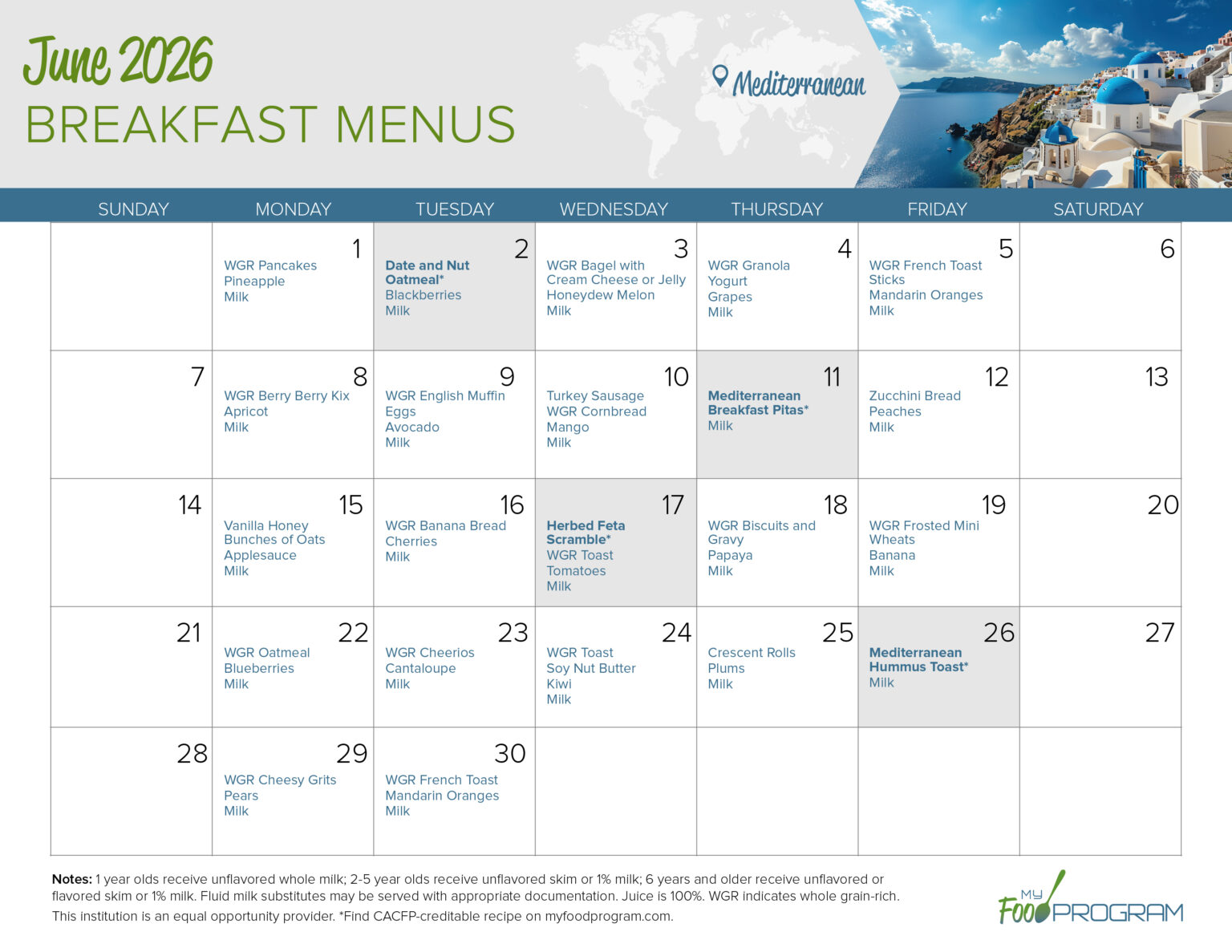 June 2026 Menus Recipes My Food Program My Food Program 6 June 2026 Breakfast 1536x1187 
