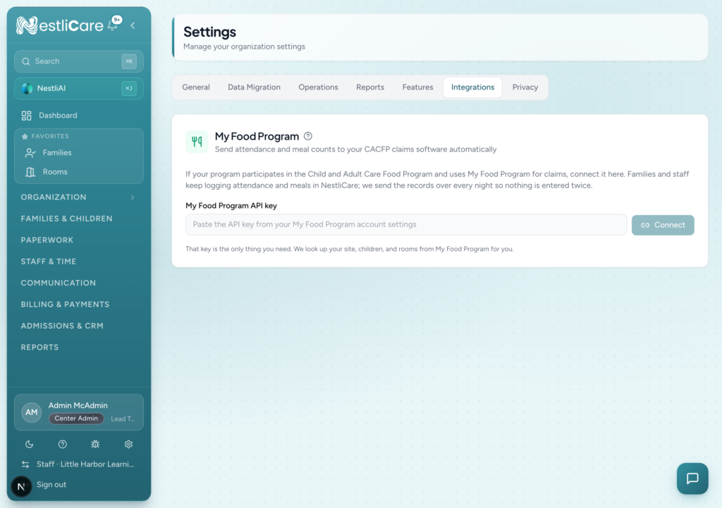 NestliCare Step 1 Connect