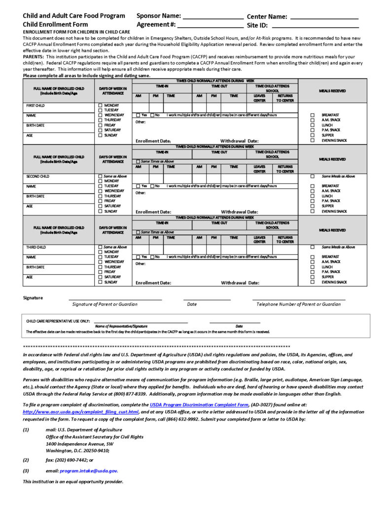Enrollment AL CCC