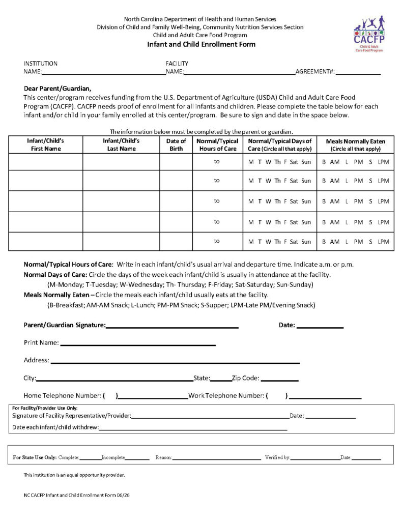 Enrollment NC CCC