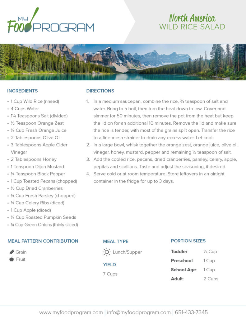 My Food Program Wild Rice Salad Recipe