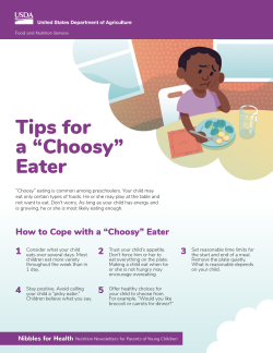 Nibbles for Health: Tips for a Choosy Eater