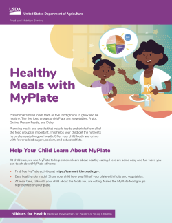 Nibbles for Health: Healthy Meals with MyPlate