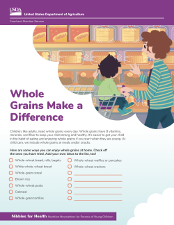 Nibbles for Health: Whole Grains Make a Difference