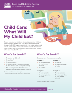 Nibbles for Health: What Will My Child Eat?