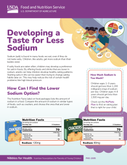 Nibbles for Health: Developing a Taste for Less Sodium